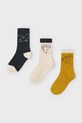 Mayoral șosete copii 3-pack galben 10050.5J.Mini.9BYA