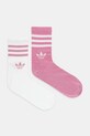 adidas Originals sosete 3-Stripes 2-pack cu modele roz JX5205