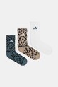 adidas zokni Leo Socks 3 pár nyomtatásos fehér JX5557
