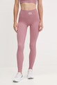 Hummel legginsy treningowe z elastanem różowy 230305