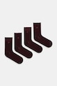 Ponožky Calvin Klein 4-pack dlouhé ponožky burgundské 701235367