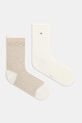 Κάλτσες Tommy Hilfiger 2-pack ψηλές κάλτσες μπεζ 701236502