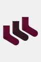Calvin Klein skarpetki 3-pack skarpetki długie bordowy 701235369