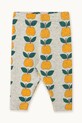 Tinycottons legginsy niemowlęce APPLES RIB BABY PANT wzorzyste beżowy AW25.240