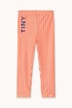 Tinycottons legginsy dziecięce STRIPES SHINY LEGGINGS AW25.331 pomarańczowy AW25