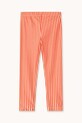 Dziewczynka Tinycottons legginsy dziecięce STRIPES SHINY LEGGINGS AW25.331 pomarańczowy