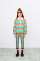 Detské legíny Tinycottons STRIPES SHINY LEGGINGS s elastanom zelená AW25.331