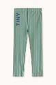 Detské legíny Tinycottons STRIPES SHINY LEGGINGS AW25.331 zelená AW25