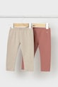 Mayoral leggins copii 2-pack tricotaj gri 702.4K.Baby.9BYA