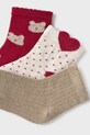Mayoral skarpety dziecięce 3-pack 10012.4H.Baby.9BYA czerwony AW25