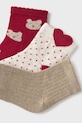 Dětské ponožky Mayoral 3-pack 10012.4H.Baby.9BYA červená AW25