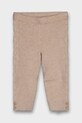 Mayoral legginsy niemowlęce dzianina brązowy 10015.4E.Baby.9BYA