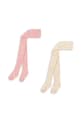 Konges Sløjd ciorapi fete 2 PACK RIB TIGHTS 2-pack roz KS103648.9BYA