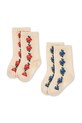 Παιδικές κάλτσες Konges Sløjd 2 PACK FINE JAQUARD SOCKS 2-pack μπεζ KS103635.9BYA