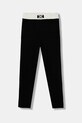 Elisabetta Franchi leggins copii tricotaj negru EFPA301.C.FL040