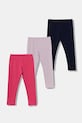 United Colors of Benetton legginsy dziecięce 3-pack z elastanem różowy 3MT1GF055.P.seasonal