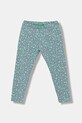 United Colors of Benetton legginsy dziecięce wzorzyste turkusowy 3UJJGF04X.P.seasonal