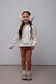 Coccodrillo legginsy dziecięce bawełna beżowy ZC5122101WGK