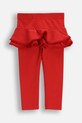 Coccodrillo legginsy z bawełną niemowlęce dzianina czerwony ZC5122101EBG