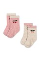 Konges Sløjd skarpetki dziecięce 2 PACK CHERRY SOCKS 2-pack różowy KS104167.9BYA