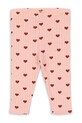 Konges Sløjd legginsy bawełniane dziecięce MINNIE PANTS GOTS KS104515.9BYA różowy AW25