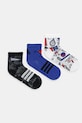 Detské ponožky adidas Performance 3-pak dlhé ponožky modrá JV5162