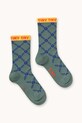 Tinycottons skarpetki dziecięce FLOWER GRID MEDIUM SOCKS AW25.500 turkusowy AW25