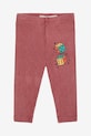 Bobo Choses legginsy niemowlęce Roll the dice z elastanem różowy 225AB119