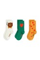Mini Rodini skarpetki dziecięce Bear 3-pack zielony 25760116