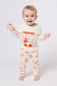 Bobo Choses legginsy niemowlęce Rolling Dog beżowy 225FB010
