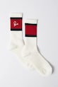by Parra cotton socks Signature striped crew all-over print red 54360