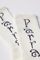 by Parra skarpety z bawełną Weird trad logo crew socks 54355 biały AW25