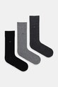 Čarape Calvin Klein 3-pack visoke čarape siva 701234208