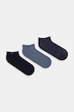Calvin Klein skarpetki 3-pack skarpetki krótkie niebieski 701234366