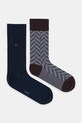 Tommy Hilfiger skarpetki 2-pack pasy brązowy 701236309
