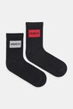 HUGO șosete 2-pack sosete lungi negru 50546665
