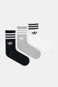 adidas Originals șosete 3-Stripes 3-pack sosete lungi alb JV7403