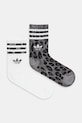 Шкарпетки adidas Originals Leo Crew S 2-pack візерунок білий JW8010