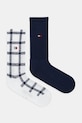 Čarape Tommy Jeans 2-pack natpis bijela 701236476