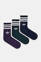 Čarape adidas Originals Adicolor 3-pack visoke čarape mornarsko plava JZ4943