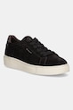 Gant sneakers din piele intoarsă Julice plată maro 31533995