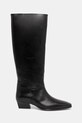 Gant kozaki skórzane Bassotte 31581076 czarny AW25