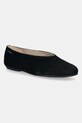 Semišové baleríny Calvin Klein BALLERINA ROUND HW SUE čierna HW0HW02565