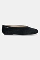Calvin Klein baleriny zamszowe BALLERINA ROUND HW SUE HW0HW02565 czarny AW25