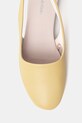 Calvin Klein baleriny skórzane BALLERINA SLING BACK LTH żółty HW0HW02655