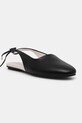 Kožené balerínky Calvin Klein BALLERINA SLING BACK LTH čierna HW0HW02655