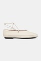 Δερμάτινες μπαλαρίνες Calvin Klein BALLERINA MARY JANE STRAP LTH HW0HW02656 μπεζ AW25