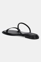 Boty Kožené pantofle Calvin Klein FLAT SANDAL SQUARED 2-BAR LTH HW0HW02532 černá