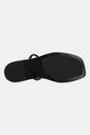 Kožené pantofle Calvin Klein FLAT SANDAL SQUARED 2-BAR LTH HW0HW02532 černá