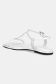 Obuwie Calvin Klein sandały skórzane FLAT SANDAL SQUARED BUCKLE LTH HW0HW02556 biały
